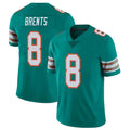 Punc M.Dolphins #8 JuJu Brents Player Aqua Limited Alternate Vapor Untouchable Home Game Stitched Jerseys