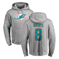 Punc M.Dolphins #8 JuJu Brents Player Gray LOGO Pullover Hoodies Limited Stitched Jerseys