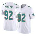 Punc M.Dolphins #92 Zach Sieler Player White Limited Vapor F.U.S.E. Home Game Stitched Jerseys