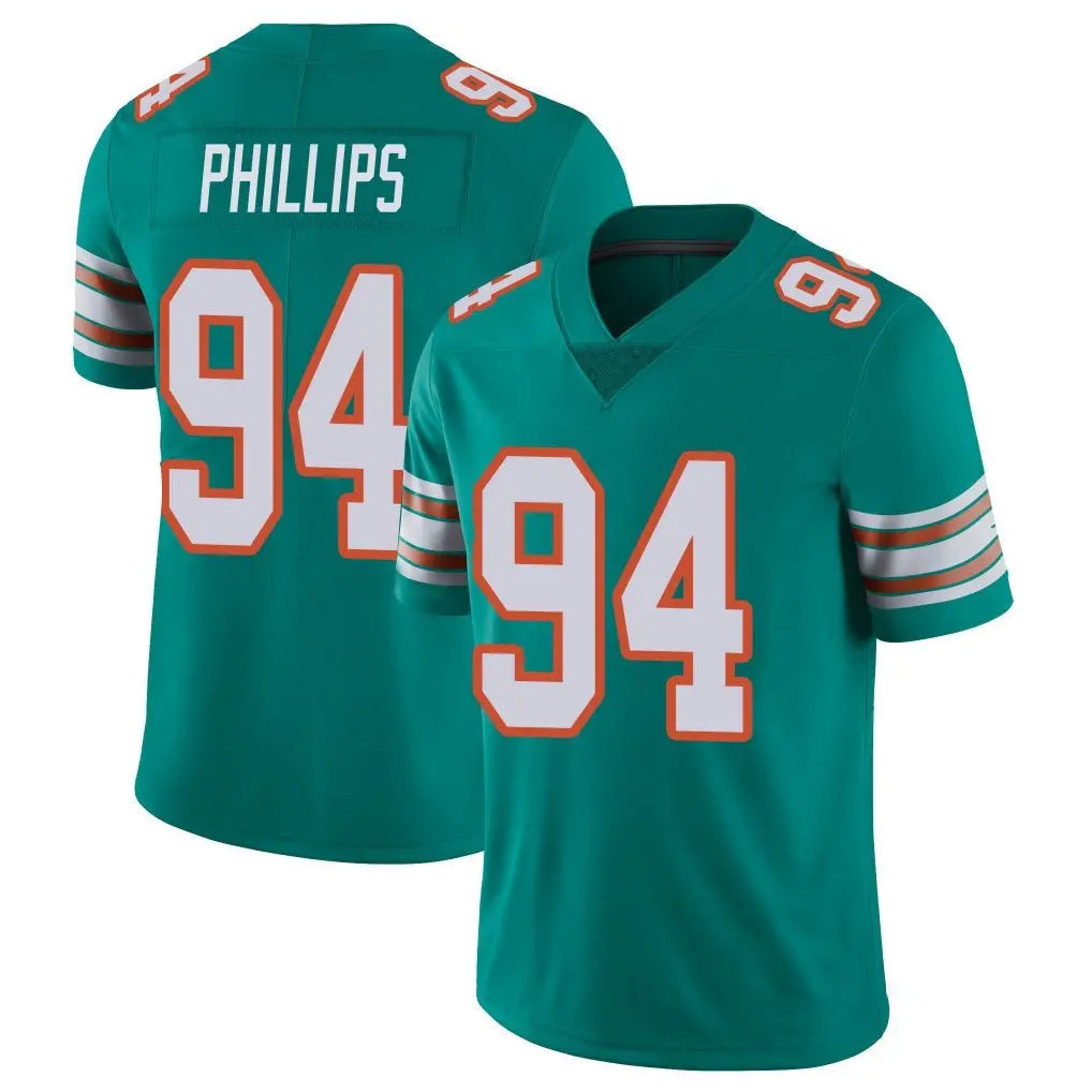 Punc M.Dolphins #94 Jordan Phillips Player Aqua Limited Alternate Vapor Untouchable Home Game Stitched Jerseys