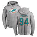 Punc M.Dolphins #94 Jordan Phillips Player Gray LOGO Pullover Hoodies Limited Stitched Jerseys