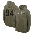 Punc M.Dolphins #94 Jordan Phillips Player Olive Salute to Service Pullover Hoodies Limited Stitched Jerseys