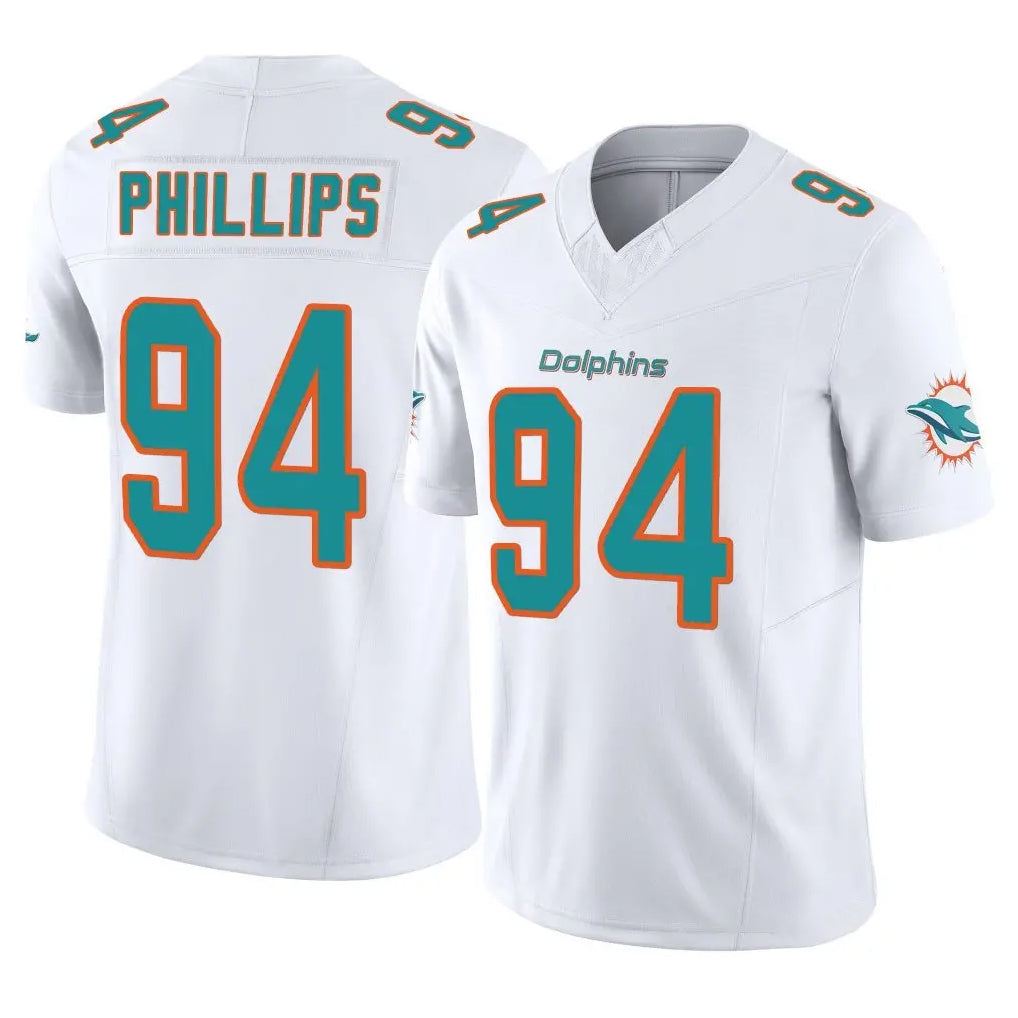 Punc M.Dolphins #94 Jordan Phillips Player White Limited Vapor F.U.S.E. Home Game Stitched Jerseys