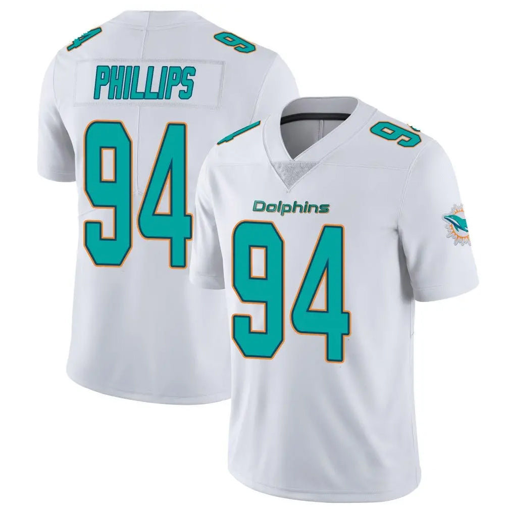 Punc M.Dolphins #94 Jordan Phillips Player White Limited Vapor Untouchable Home Game Stitched Jerseys