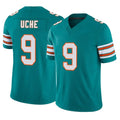 Punc M.Dolphins #9 Joshua Uche Player Aqua Limited Alternate Vapor F.U.S.E. Home Game Stitched Jerseys