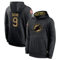 Punc M.Dolphins #9 Joshua Uche Player Black Salute to Service Hoodies Limited Game Stitched Jerseys