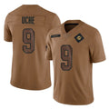 Punc M.Dolphins #9 Joshua Uche Player Brown Salute To Service Limited Stitched Jerseys