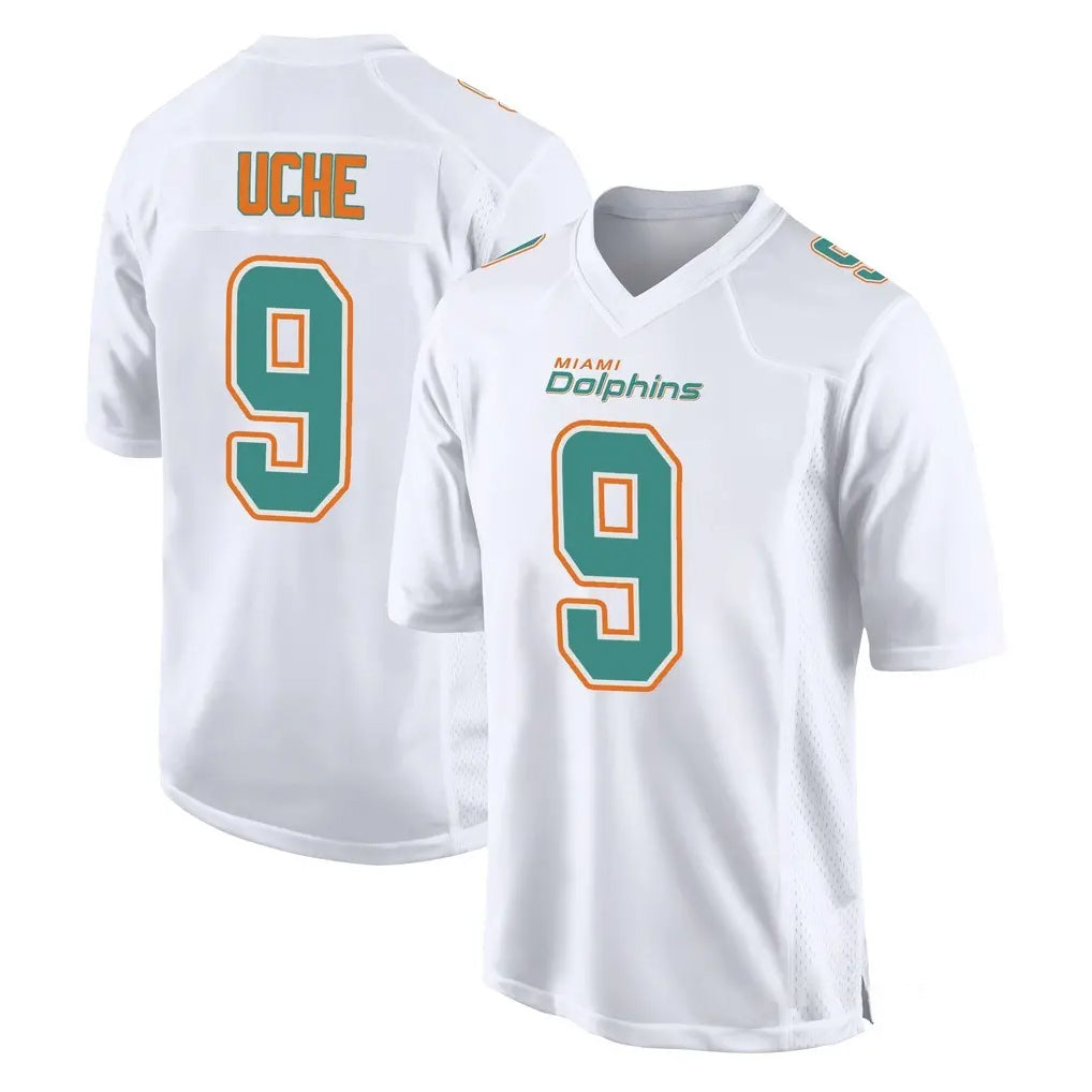 Punc M.Dolphins #9 Joshua Uche Player White Fashion Home Game Stitched Jerseys