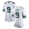 Punc M.Dolphins #9 Joshua Uche Player White Limited Home Game Stitched Jerseys