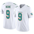 Punc M.Dolphins #9 Joshua Uche Player White Limited Vapor F.U.S.E. Home Game Stitched Jerseys