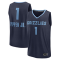 Punc M.Grizzlies #1 Scotty Pippen Jr. Navy Fast Break Replica Player Stitched Jerseys- Icon Edition