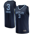 Punc M.Grizzlies #3 Jake LaRavia Navy Fast Break Replica Player Stitched Jerseys- Icon Edition