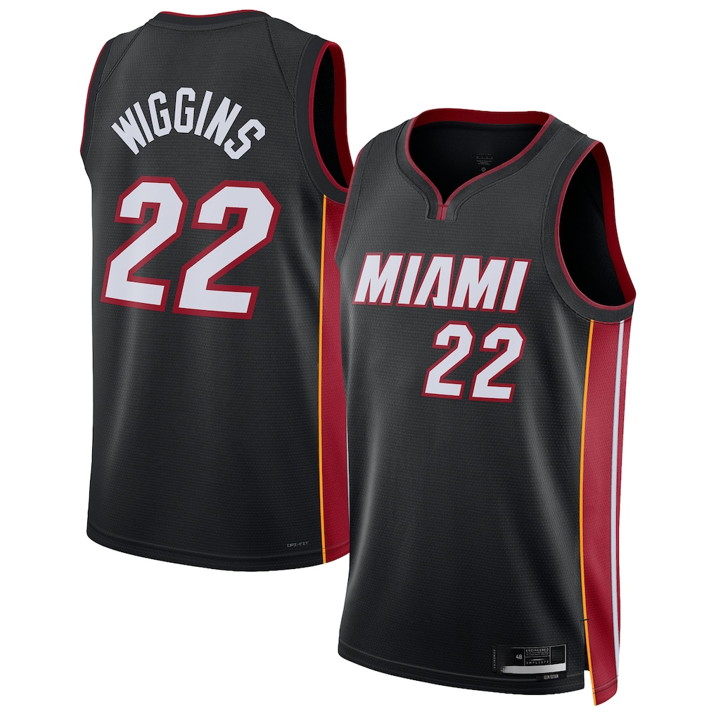 Punc M.Heat #22 Andrew Wiggins Black Swingman Jerseys - Icon Edition
