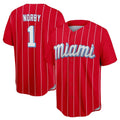 Punc M.Marlins #1 Connor Norby Player Red City Connect Home Game Stitched Jerseys