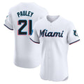 Punc M.Marlins #21 Graham Pauley Player White  Home Limited Elite Stitched Jerseys