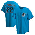 Punc M.Marlins #22 Sandy Alcantara Player Blue Home Game Stitched Jerseys