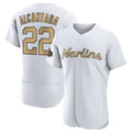 Punc M.Marlins #22 Sandy Alcantara Player Gold  Home Limited Elite Stitched Jerseys