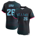 Punc M.Marlins #26 Janson Junk Player Black City Connect Home Limited Elite Stitched Jerseys