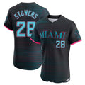Punc M.Marlins #28 Kyle Stowers Player Black City Connect Home Limited Elite Stitched Jerseys