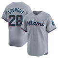 Punc M.Marlins #28 Kyle Stowers Player Gray Home Limited Stitched Jerseys
