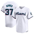 Punc M.Marlins #37 Anthony Bender Player White  Home Limited Stitched Jerseys