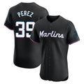 Punc M.Marlins #39 Eury Perez Player Black Vapor Home Limited Elite Stitched Jerseys