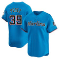 Punc M.Marlins #39 Eury Perez Player Blue Home Limited Stitched Jerseys