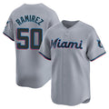 Punc M.Marlins #50 Agustin Ramirez Player Gray Home Limited Stitched Jerseys