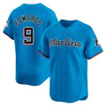 Punc M.Marlins #9 Xavier Edwards Player Blue Home Limited Stitched Jerseys