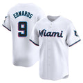 Punc M.Marlins #9 Xavier Edwards Player White  Home Limited Stitched Jerseys