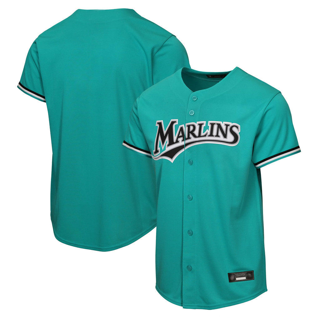 Punc M.Marlins Blank Player Teal Mitchell & Ness Cooperstown Collection Game Stitched Jerseys