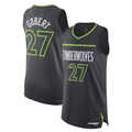 Punc M.Timberwolves #27 Rudy Gobert Jordan Brand Anthracite Authentic Stitched Jerseys- Statement Edition