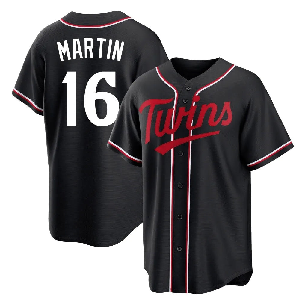 Punc M.Twins #16 Austin Martin Player Black Fashion Out Home Limited Stitched Jerseys