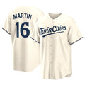 Punc M.Twins #16 Austin Martin Player Cream Game Limited Home Stitched Jerseys