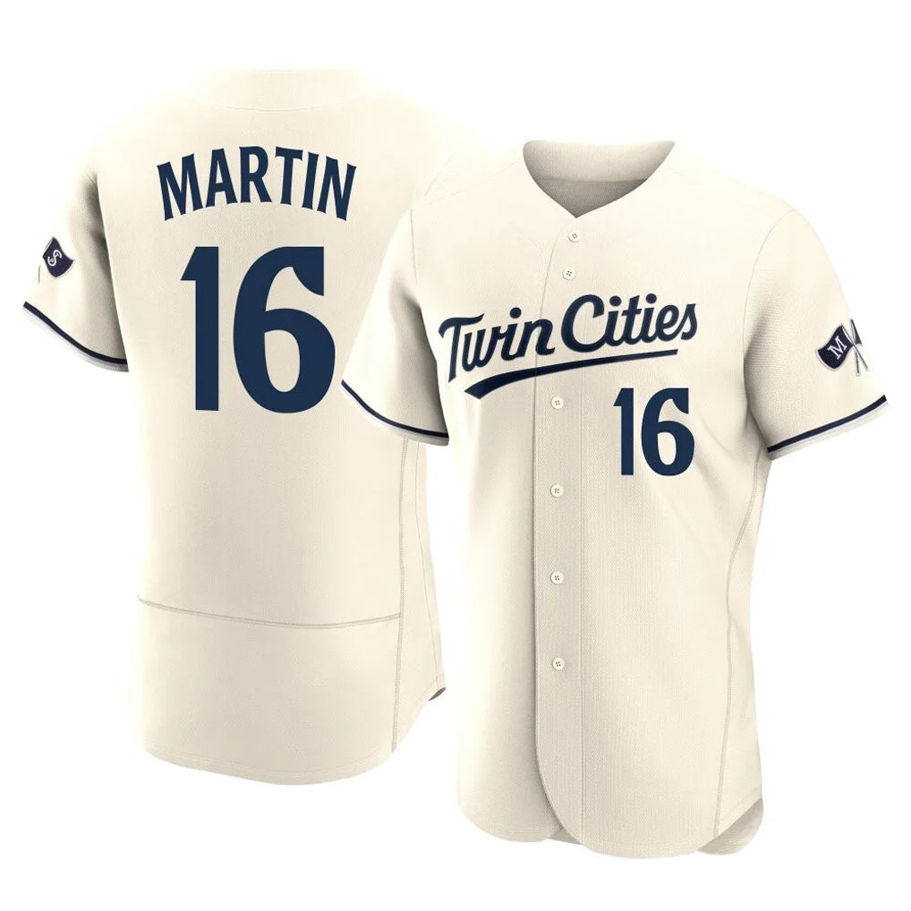 Punc M.Twins #16 Austin Martin Player Cream Home Limited Elite Stitched Jerseys