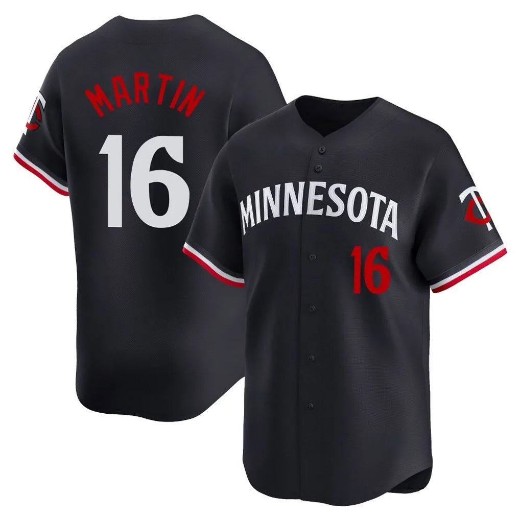 Punc M.Twins #16 Austin Martin Player Navy Home Limited Stitched Jerseys