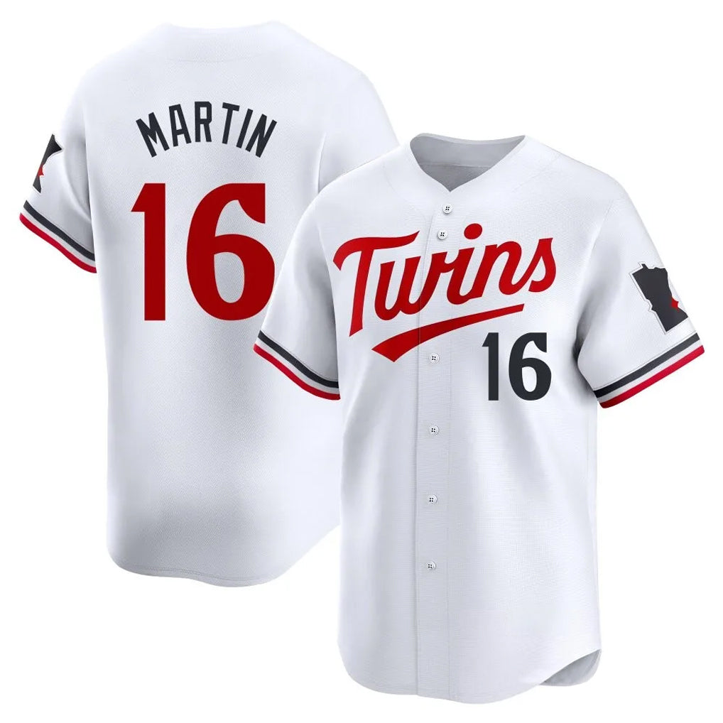 Punc M.Twins #16 Austin Martin Player White Home Limited Stitched Jerseys
