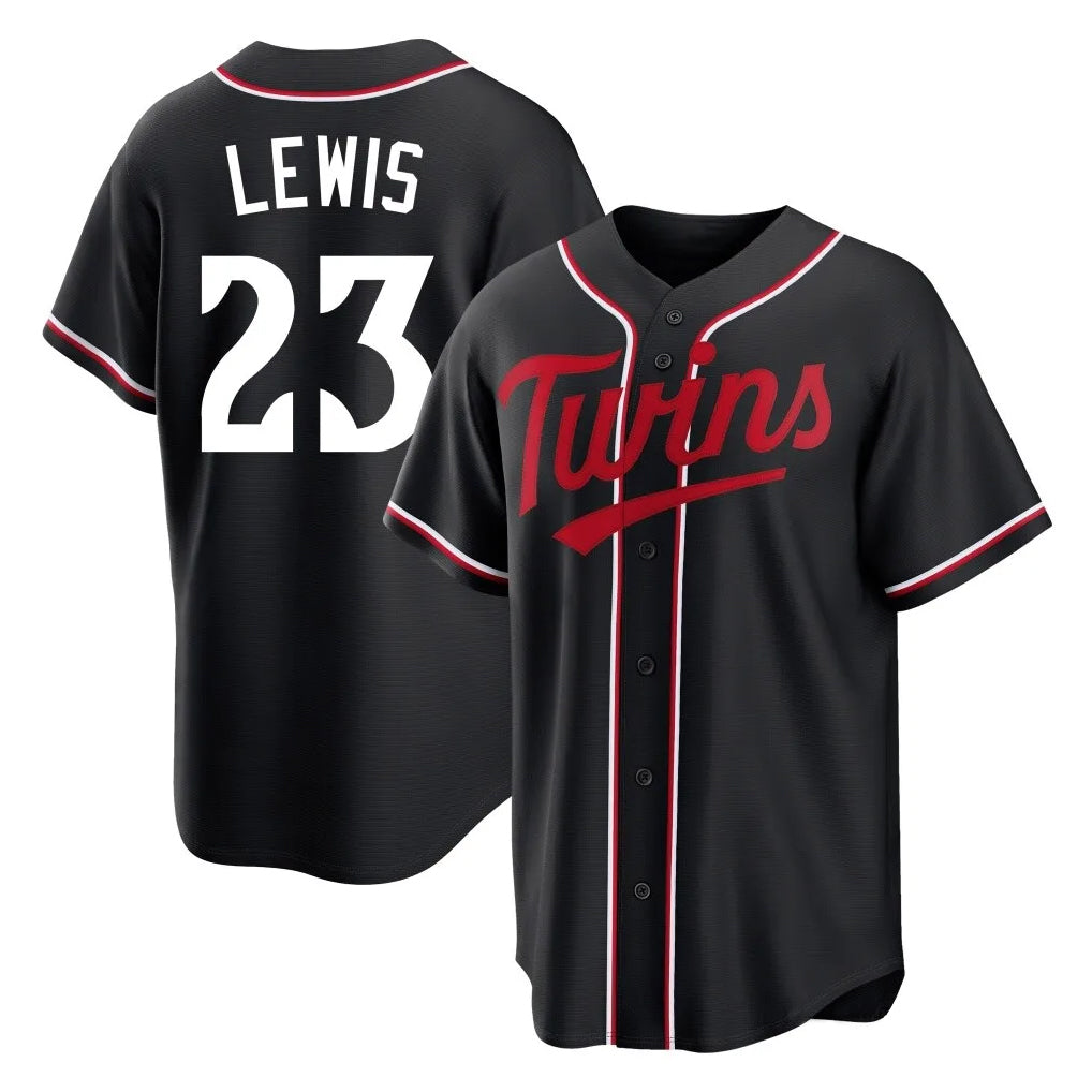 Punc M.Twins #23 Royce Lewis Player Black Fashion Out Home Limited Stitched Jerseys