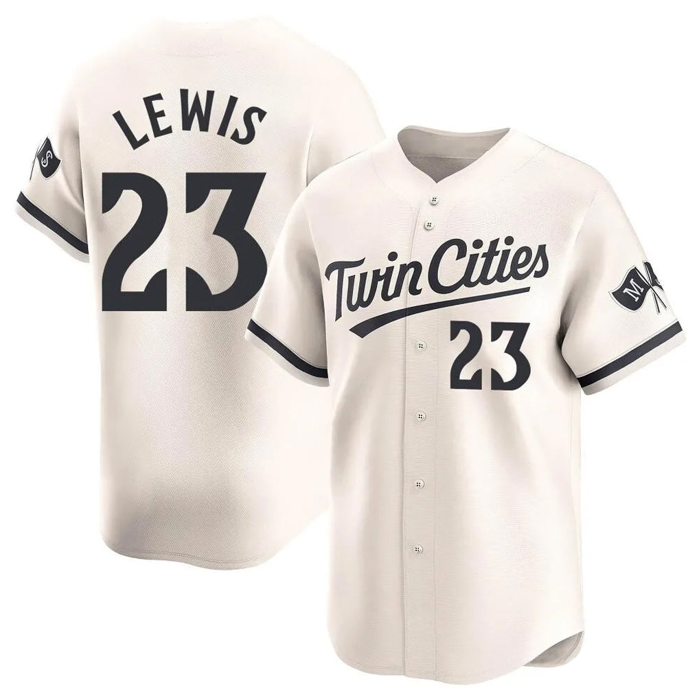 Punc M.Twins #23 Royce Lewis Player Cream Home Limited Stitched Jerseys