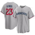 Punc M.Twins #23 Royce Lewis Player Gray Game Limited Home Stitched Jerseys