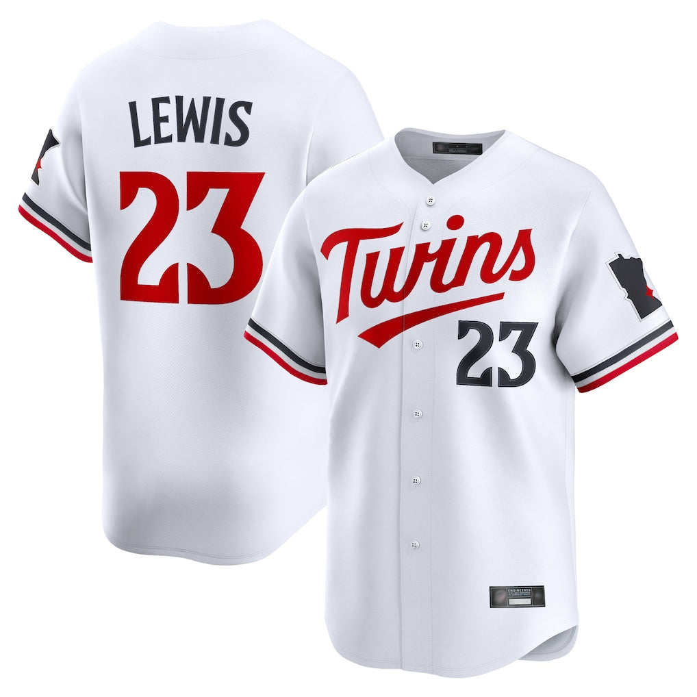 Punc M.Twins #23 Royce Lewis Player White Home Limited Stitched Jerseys