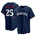 Punc M.Twins #25 Byron Buxton Player Navy Replica Alternate Home Stitched Jerseys