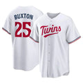 Punc M.Twins #25 Byron Buxton Player White Home Game Stitched Jerseys