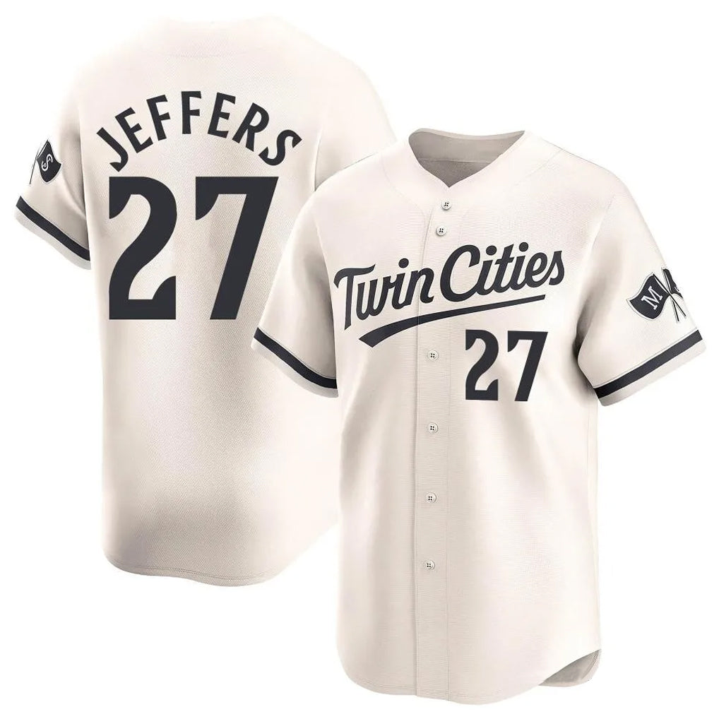 Punc M.Twins #27 Ryan Jeffers Player Cream Home Limited Stitched Jerseys
