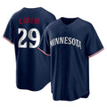 Punc M.Twins #29 Rod Carew Player Navy Replica Alternate Home Stitched Jerseys
