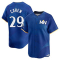 Punc M.Twins #29 Rod Carew Player Royal City Connect Limited Home Stitched Jerseys