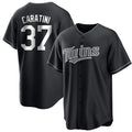 Punc M.Twins #37 Victor Caratini Player Black Home Game Stitched Jerseys