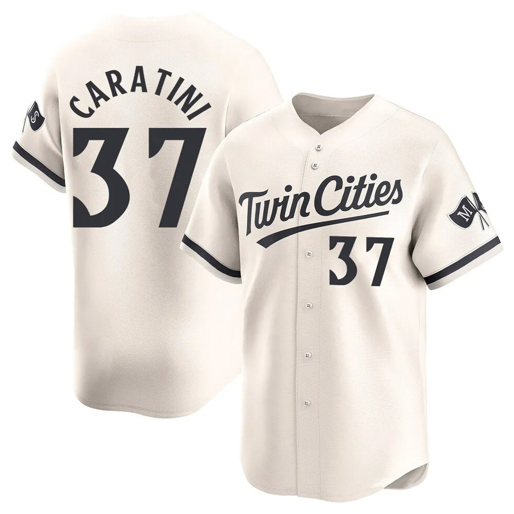 Punc M.Twins #37 Victor Caratini Player Cream Home Limited Stitched Jerseys