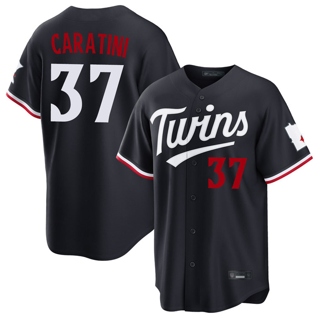 Punc M.Twins #37 Victor Caratini Player Navy Home Game Stitched Jerseys