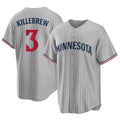 Punc M.Twins #3 Harmon Killebrew Player Gray Game Limited Home Stitched Jerseys